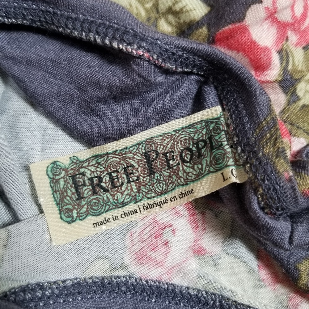 Floral Long Sleeve Free People Top - Picture 3 of 3